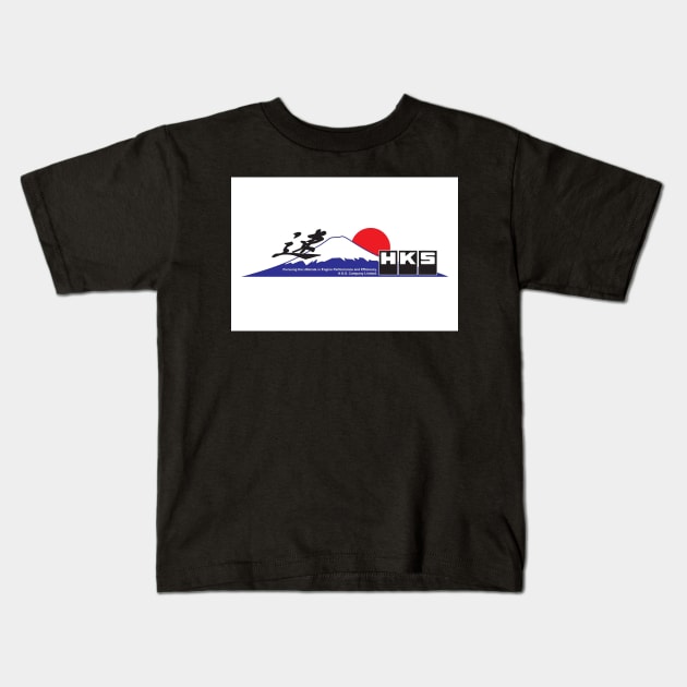 HKS Fujiyama Art Board Print Kids T-Shirt by machinistwrestler